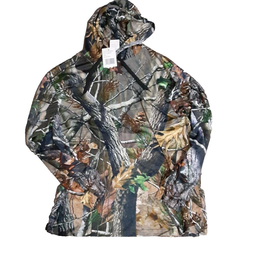 NWT Pro One woodland lightweight mens hoodie size L 100% polyester